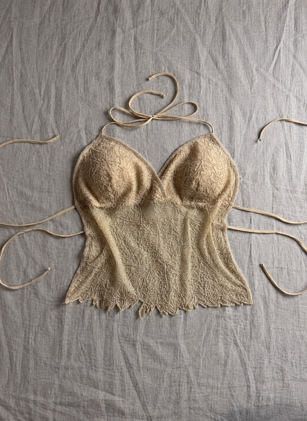 champagne glow halter