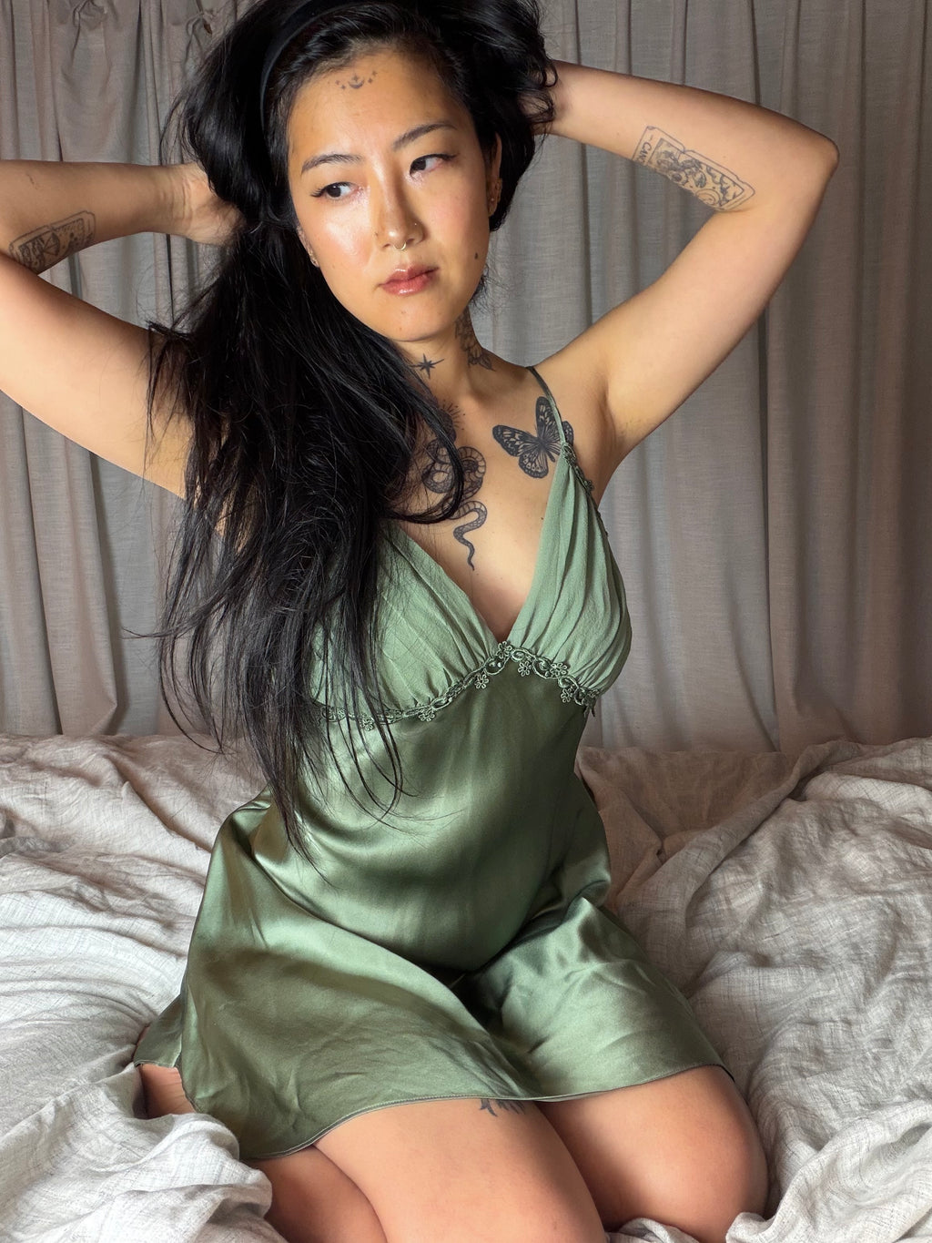 sage siren silk slip