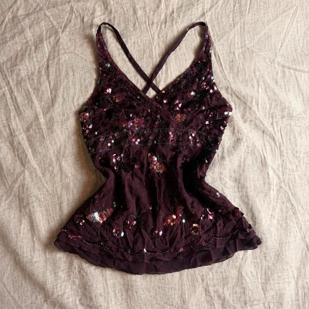 plum nectar silk camisole