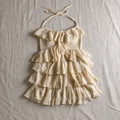 honey bloom halter dress