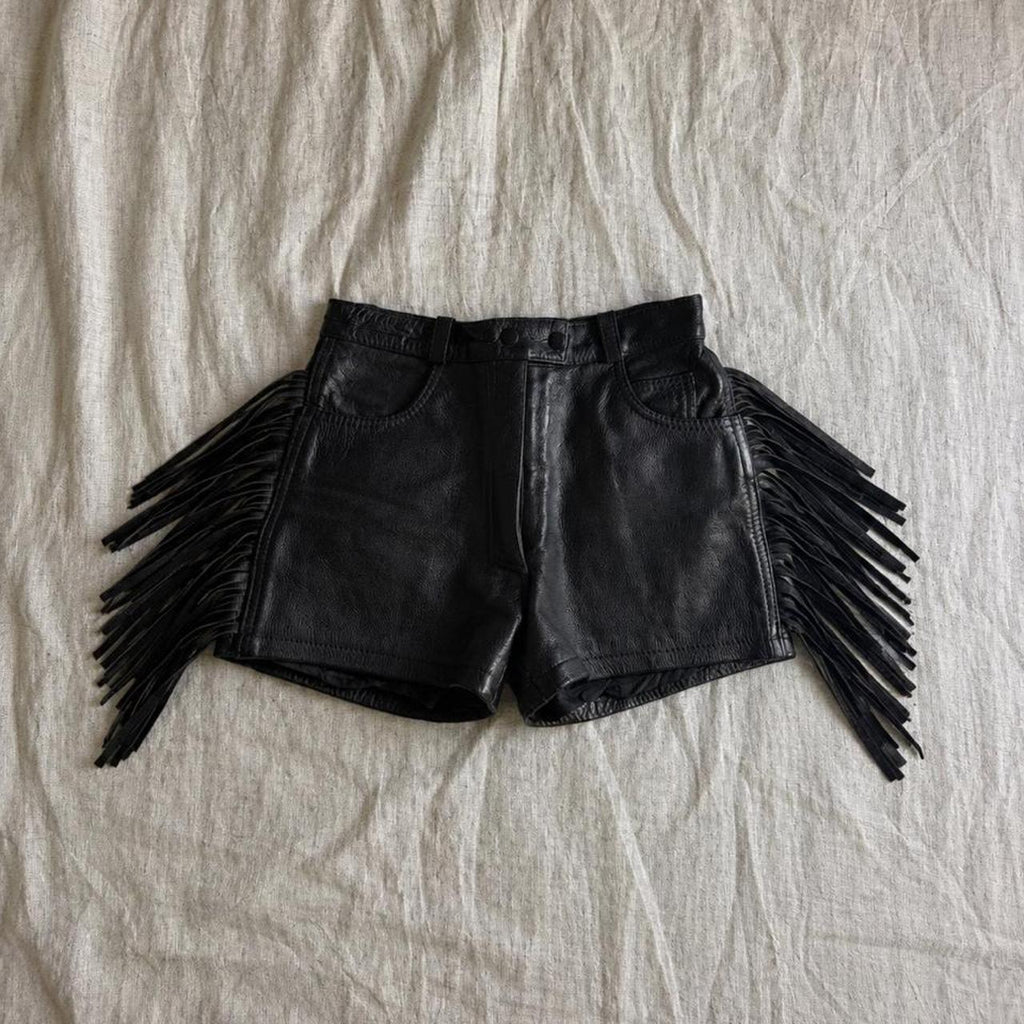 rebel leather shorts