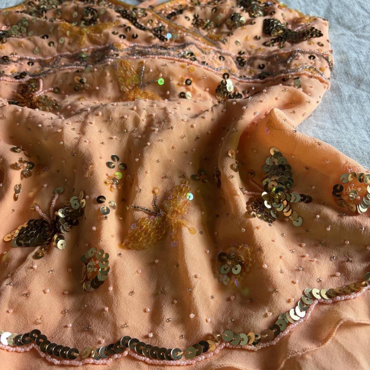 tangerine silk butterfly cami