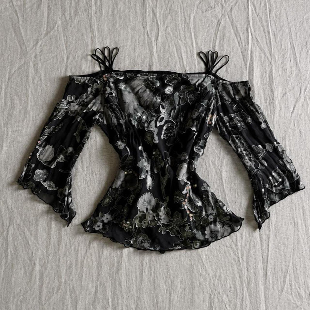 moon veil silk top