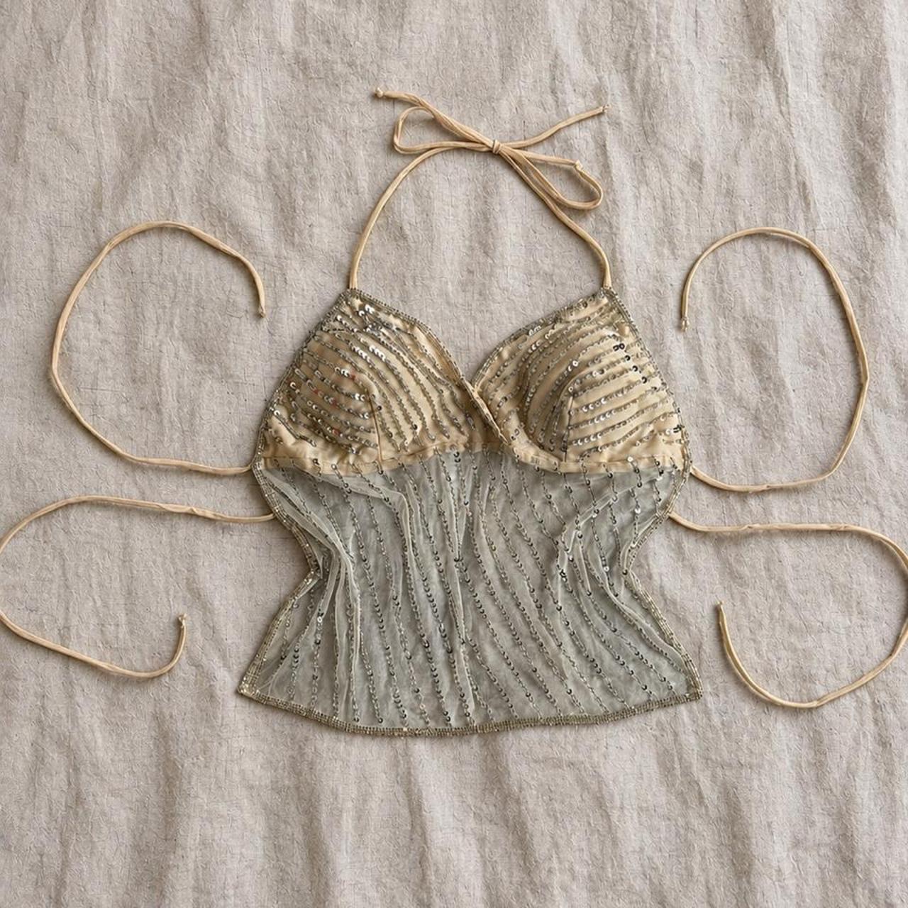 champagne cascade halter